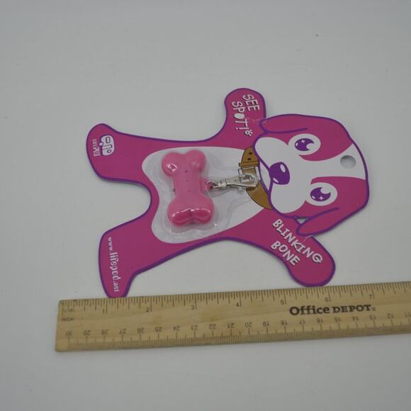 See Spot! Blinking Bone Barbie Pink Dog Pet Accessory for collar - Picture 9 of 16